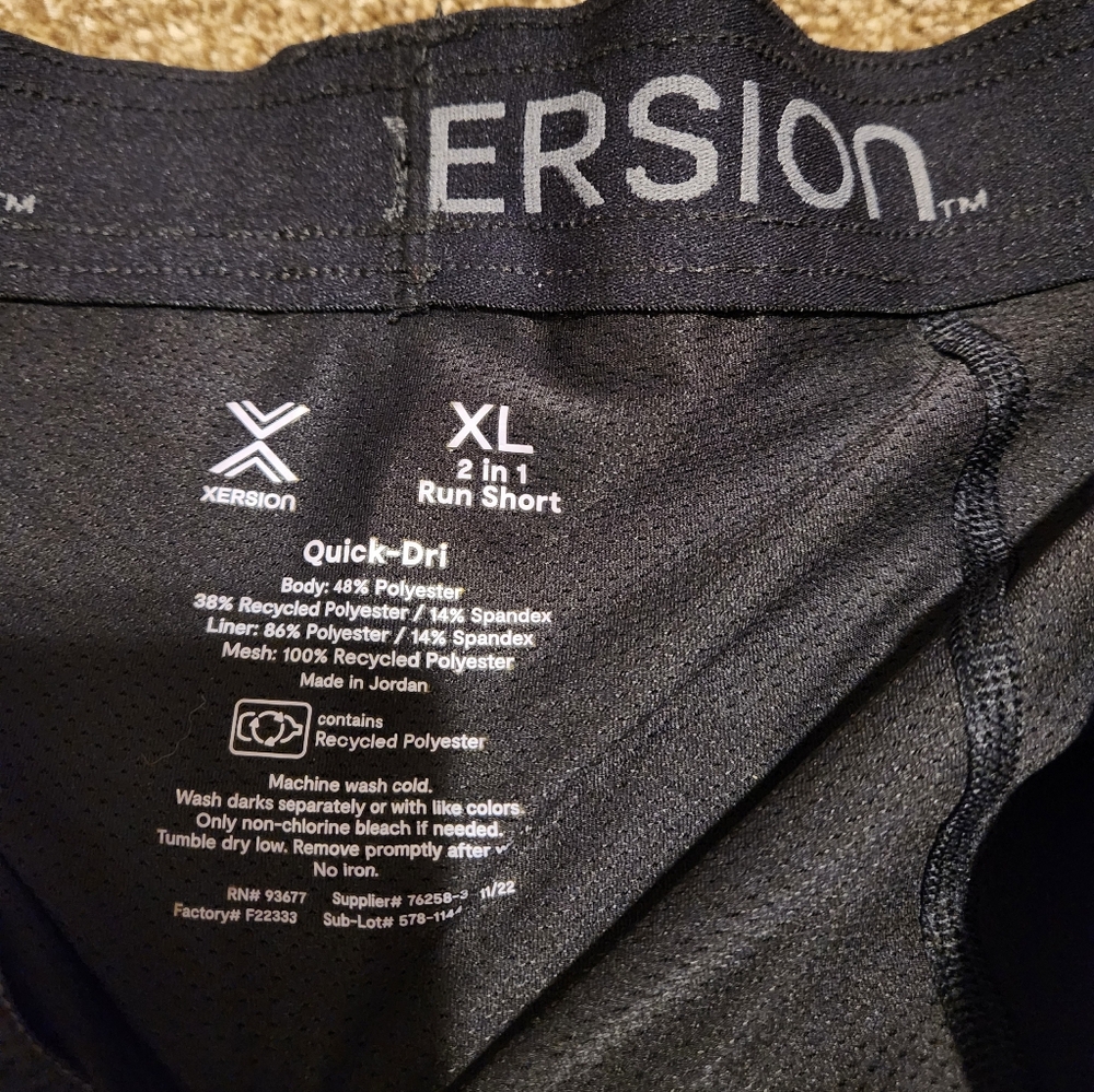 Xersion Men's XL 2 In 1 Run Short - Picture 8 of 12